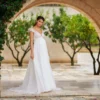 Robe de mariée champêtre, taille haute façon empire parfaite pour femme enceinte