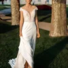 Robe de mariée pure style bohème en mousseline légère