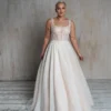 Robe de Mariée Grande Taille Félicie avec haut structuré et jupe évasée