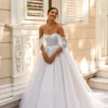 Robe de Mariée style Princesse coupe A bustier droit