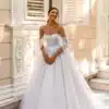 Robe de Mariée romantique en tulle et organza
