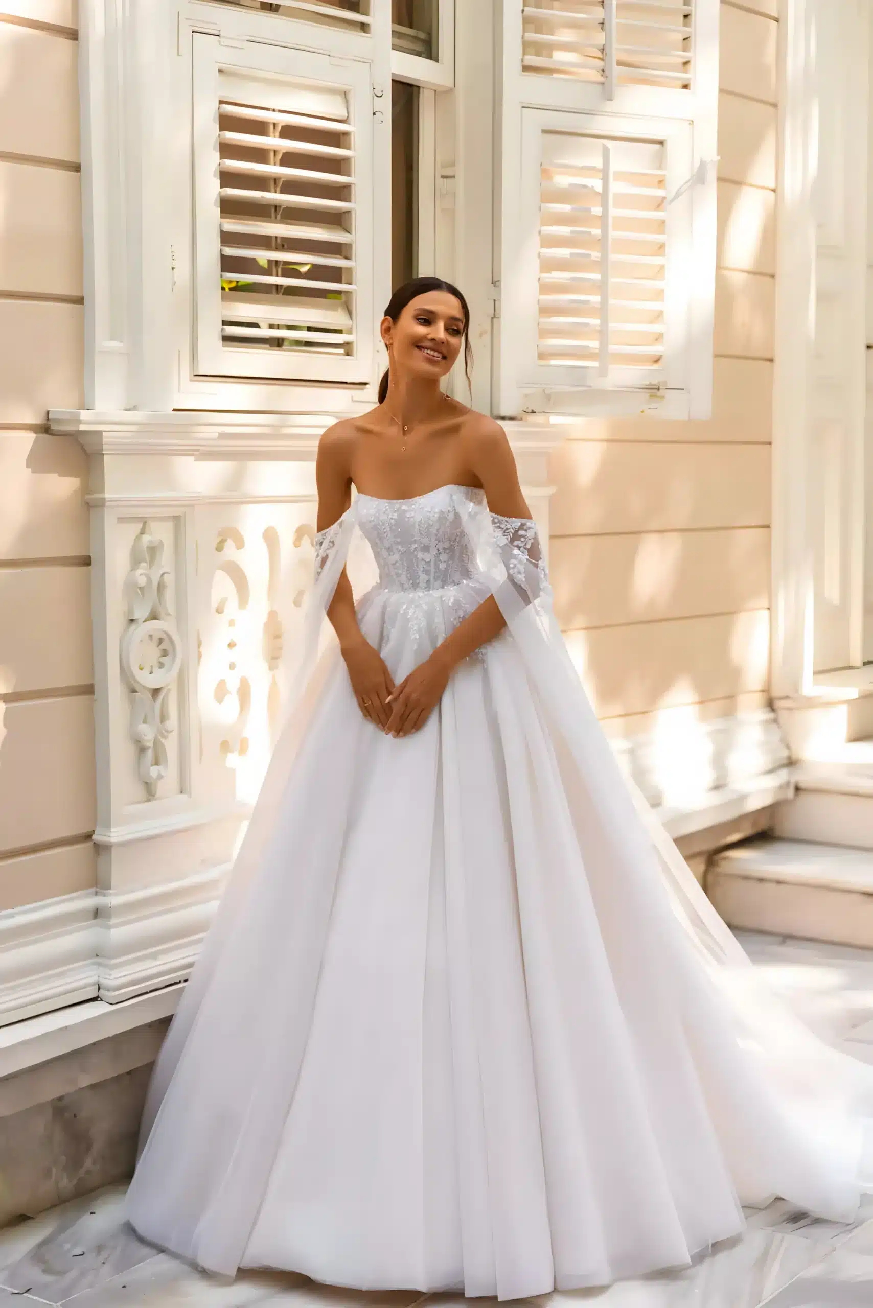Robe de Mariée romantique en tulle et organza