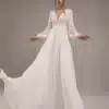 Robe de Mariée fluide esprit vintage