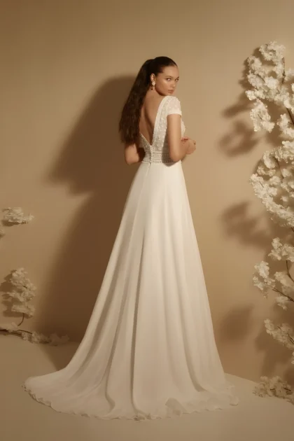 Robe de mariage bohème avec dos nu