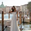 Robe de Mariée Mariage Civil silhouette A en Satin