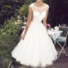 Robe de Mariée style Vintage années 50 longueur midi