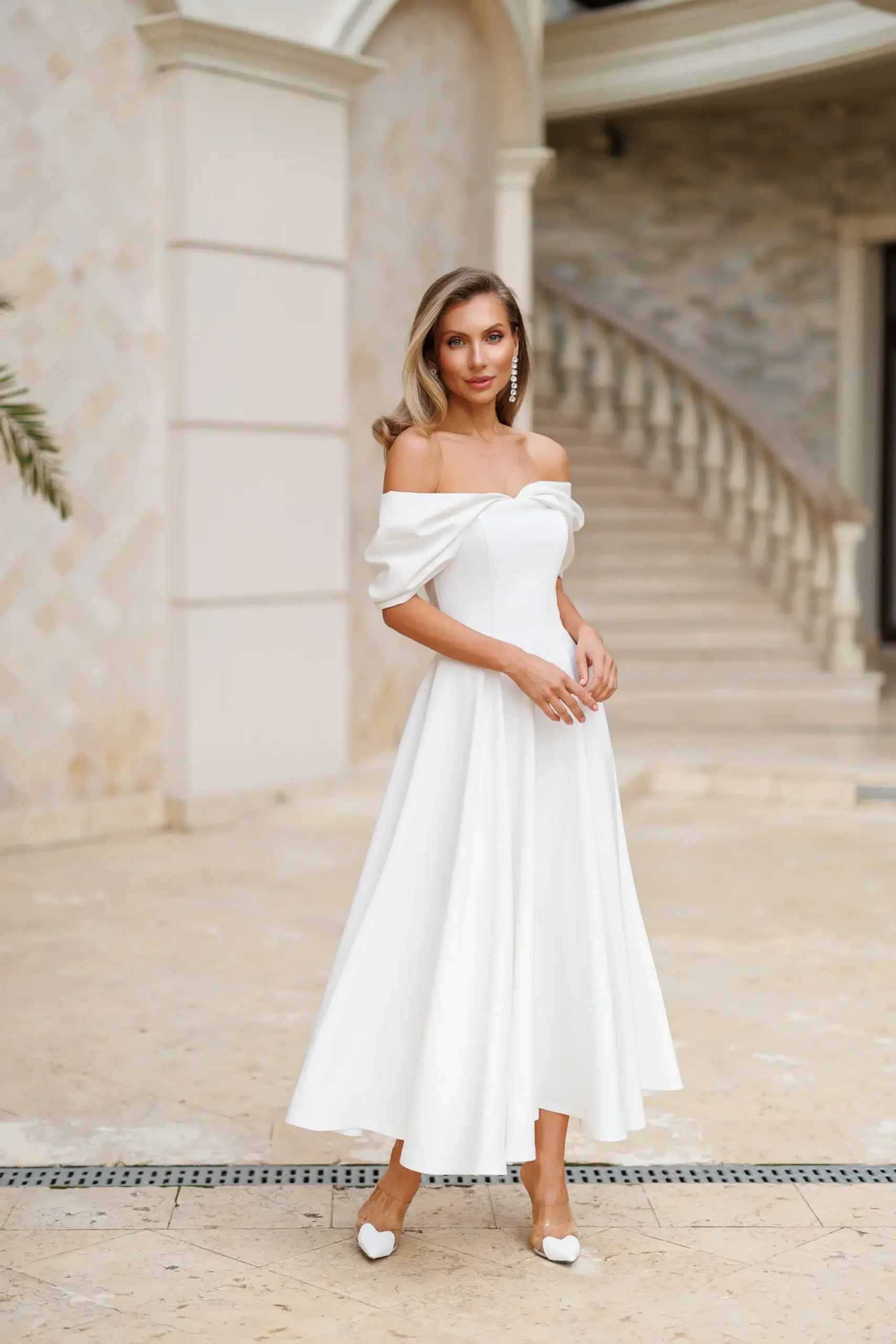 Robe de Mariée Vintage en crêpe inspiration années 50