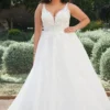 Robe de Noce pour grande taille en tulle avec imprimés