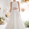 Robe de Mariée 2 pièces style bohème pour mariage d'été